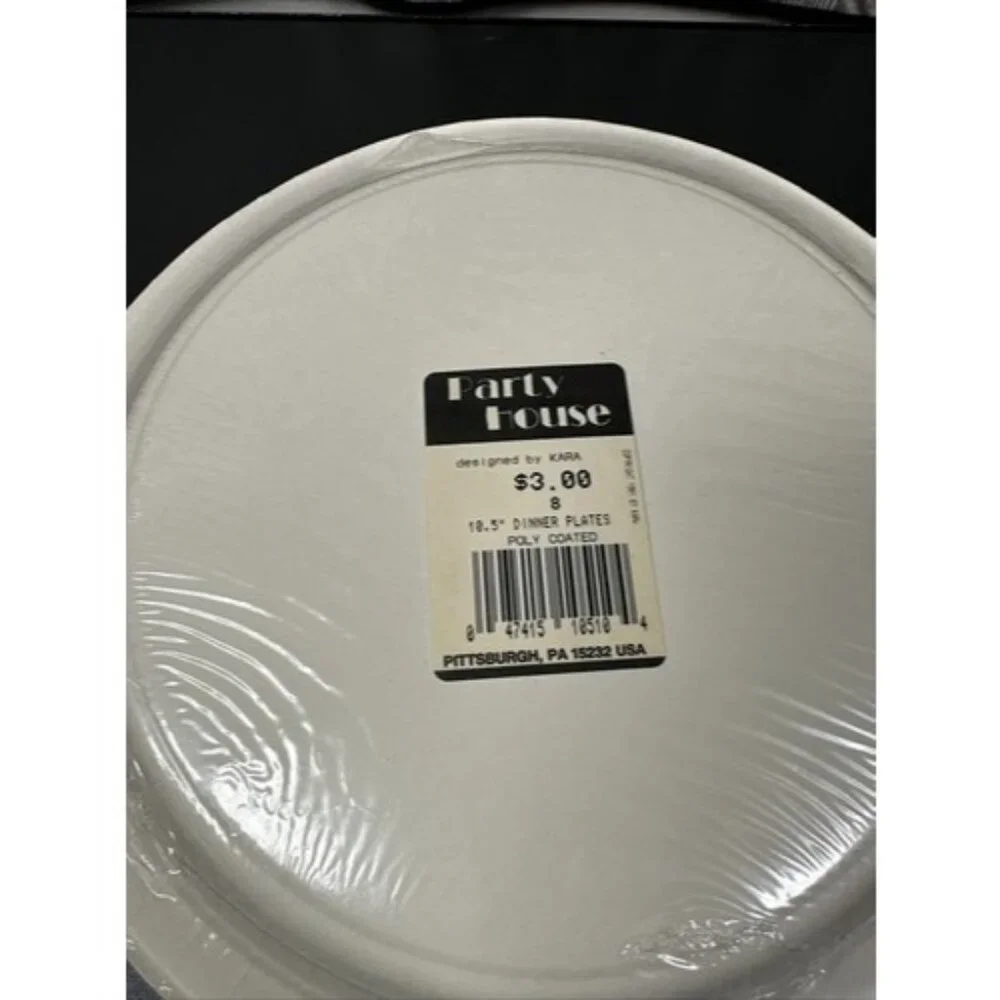 Vintage 90s Party House Halloween Ghost Cat 10.5” Dinner Plates 4 Packs of 8